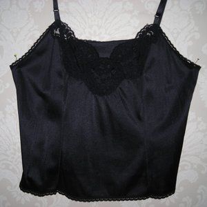 Adonna Size 36 Black Camisole; 100% Nylon; excellent condition.